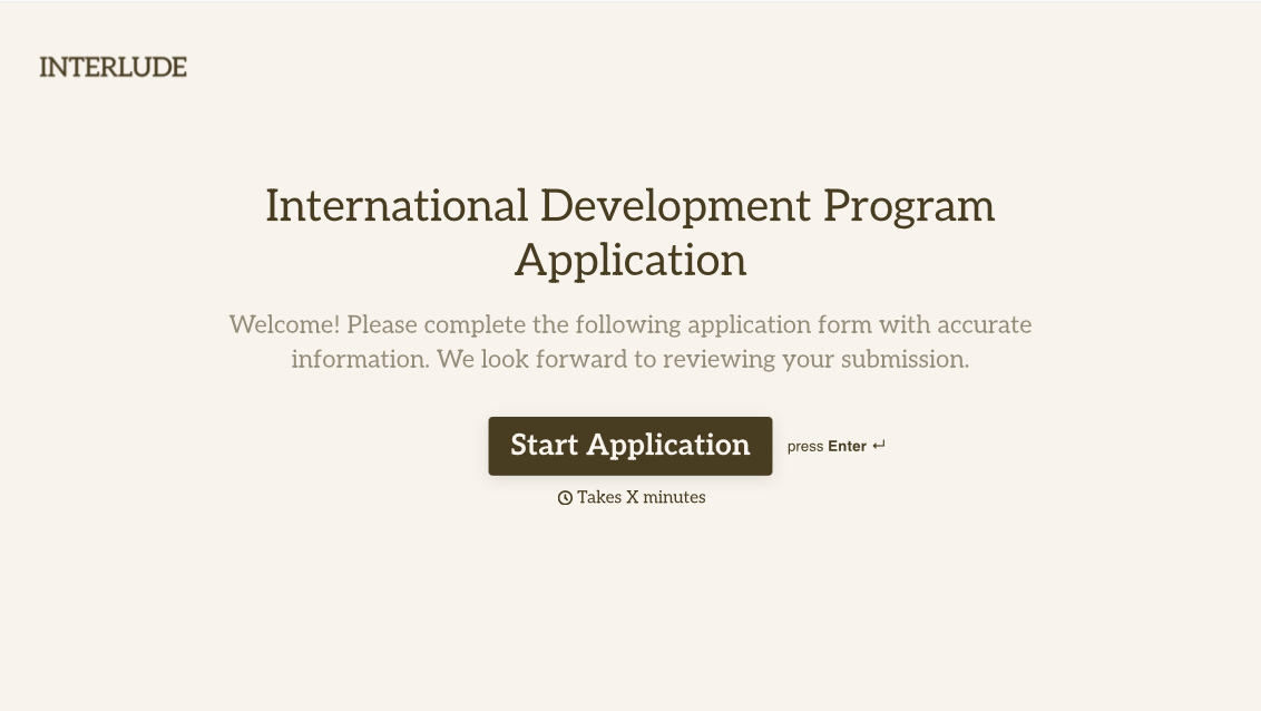 IDP Application Form Template
