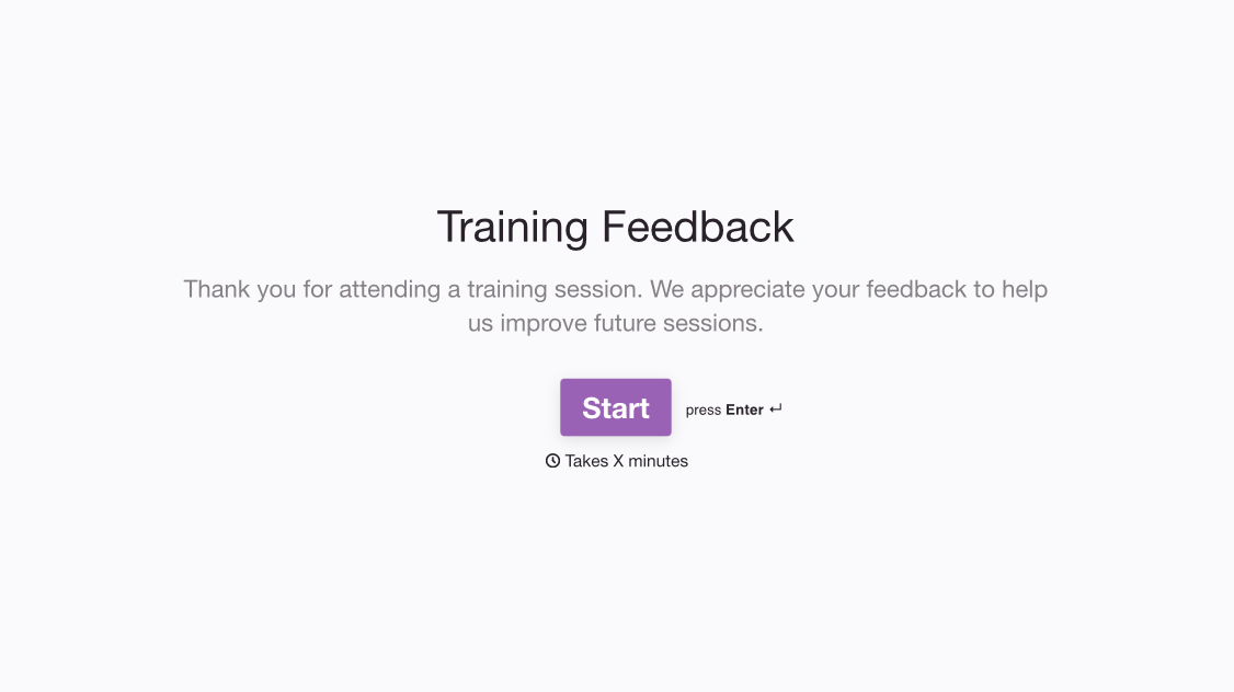 Training Feedback Form Template