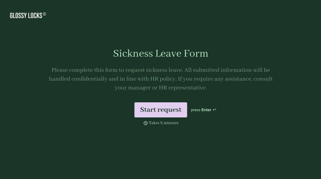 Sickness Leave Form Template