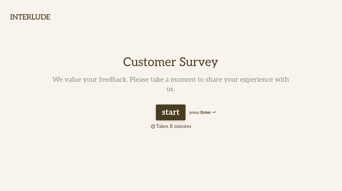 Customer Survey Form Template