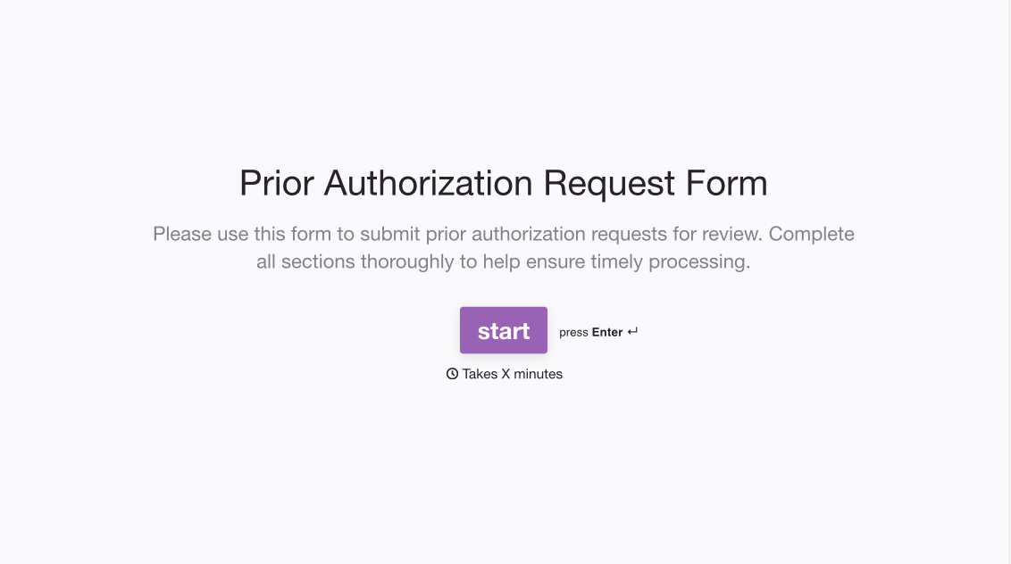 Prior Authorization Form Template