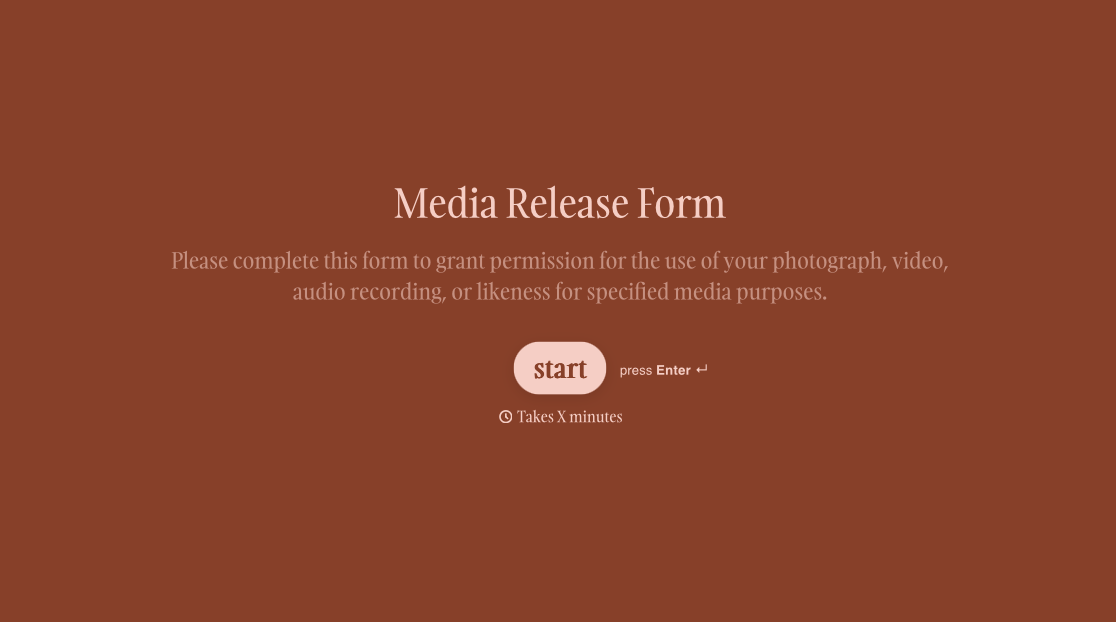 Media Release Form Template