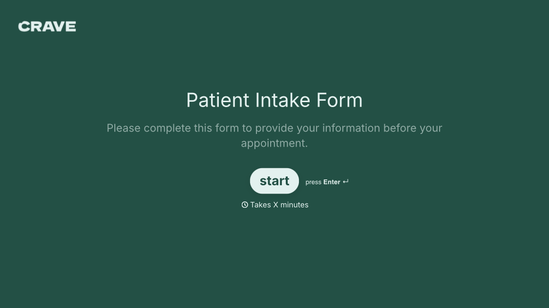 Patient Intake Form Template
