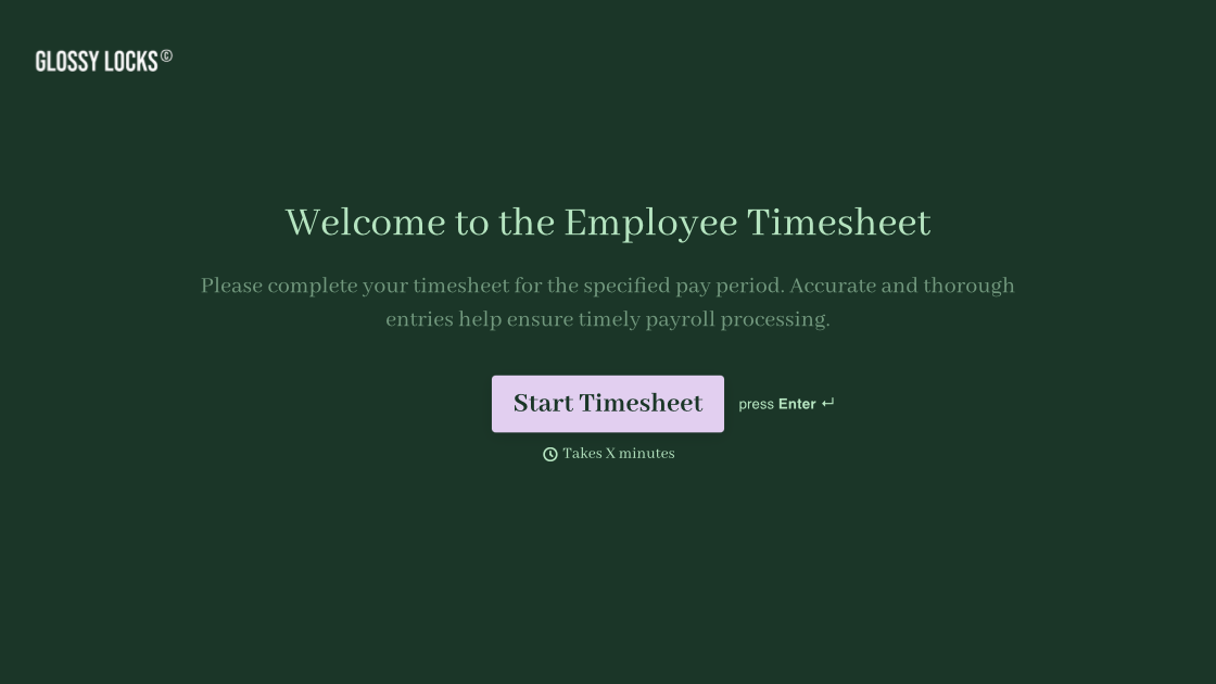Employee Timesheet Form Template