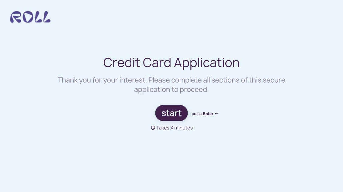 Credit Card Application Form Template