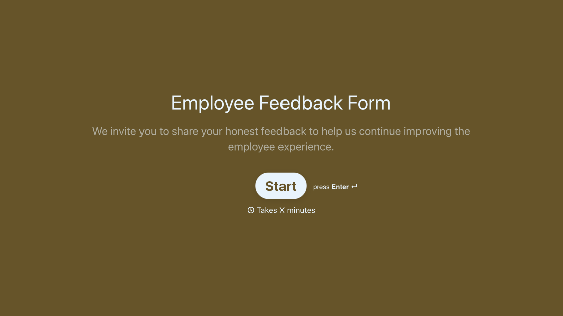 Employee Feedback Form Template