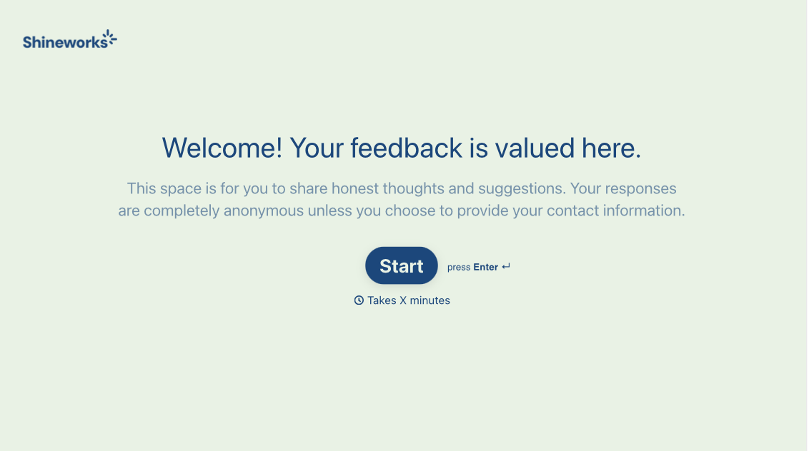 Anonymous Feedback Form Template