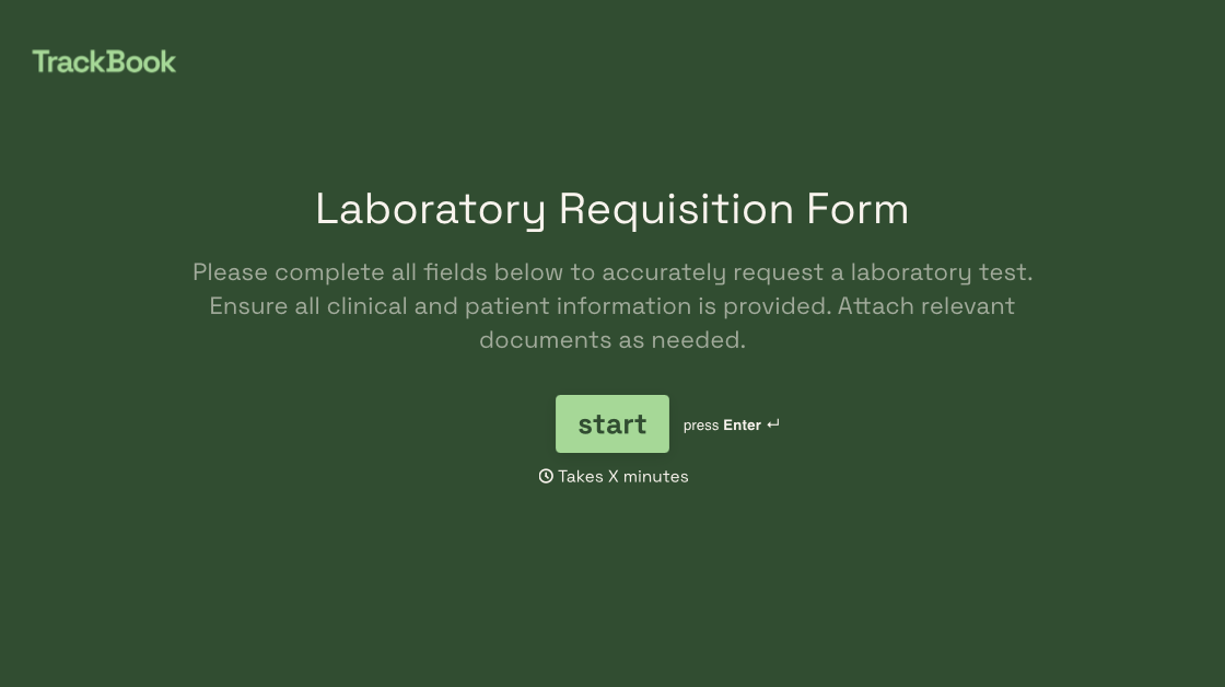 Laboratory Requisition Form Template