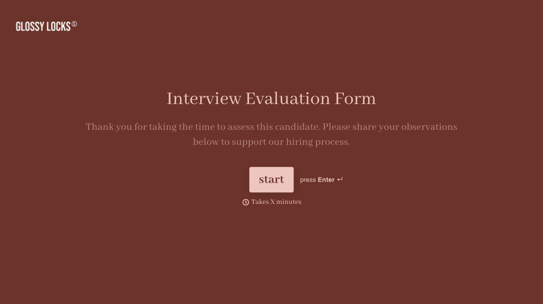Interview Evaluation Form Template