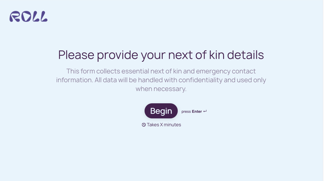 Next of Kin Form Template