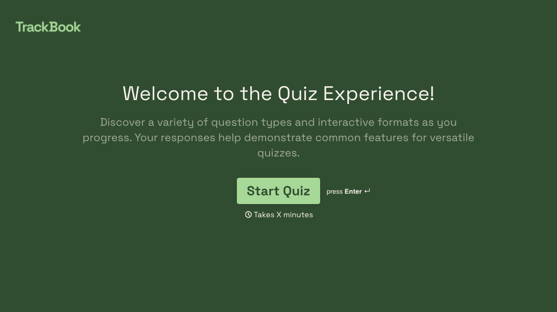 Quiz Form Template