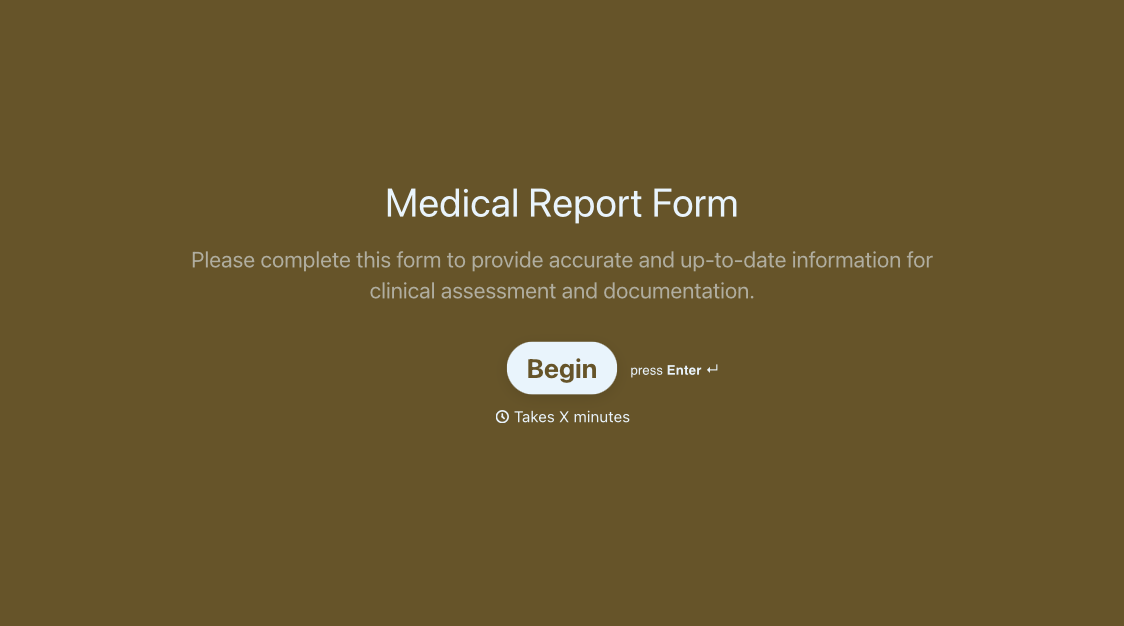 Medical Report Form Template