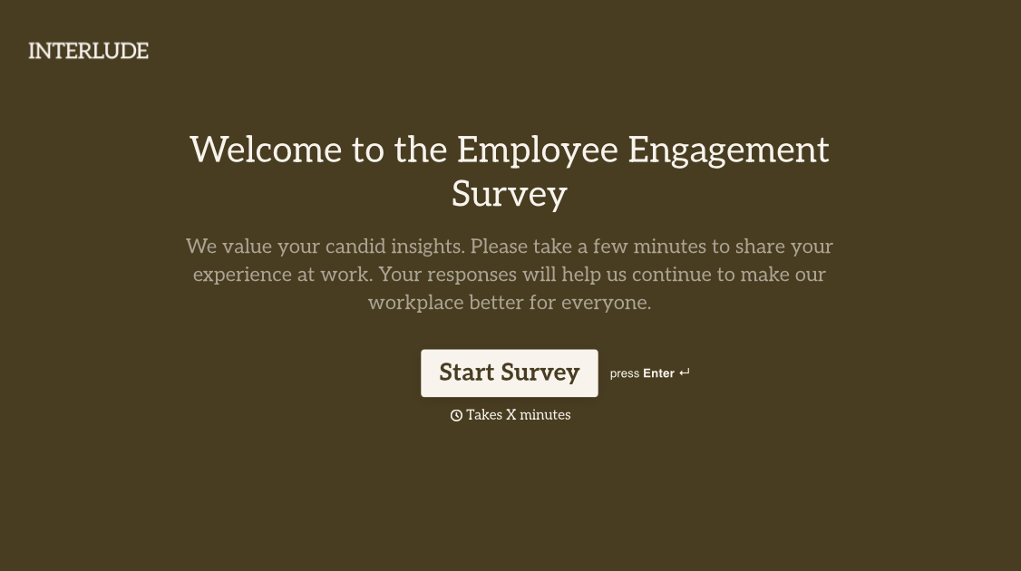Employee Engagement Survey Form Template