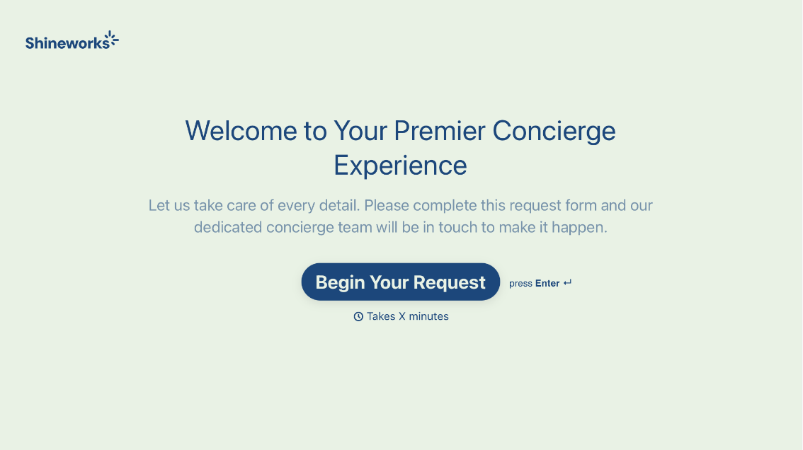 Concierge Service Form Template
