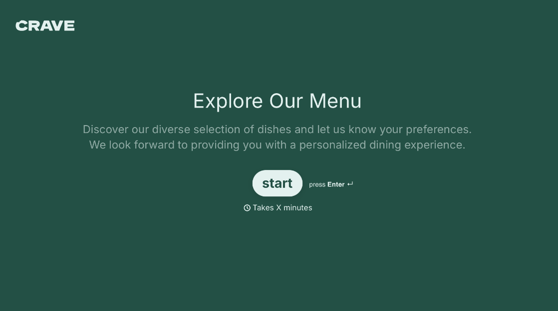 Detailed Food Menu Form Template