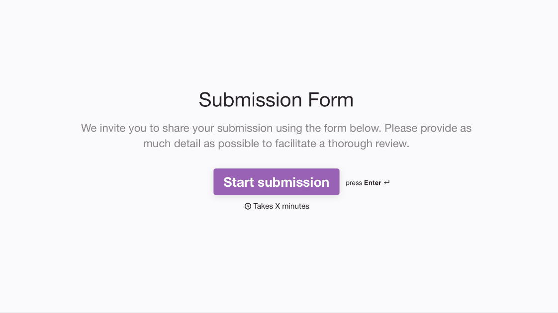 Submission Form Template