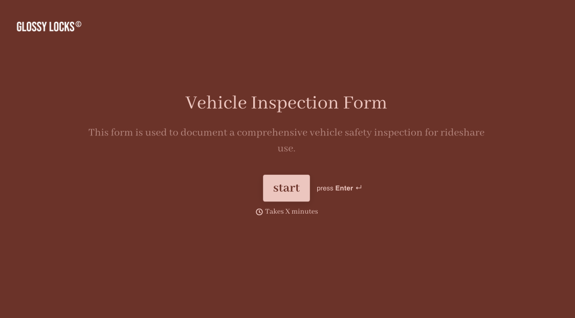 Lyft Inspection Form Template