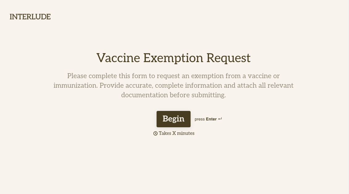Vaccine Exemption Form Template