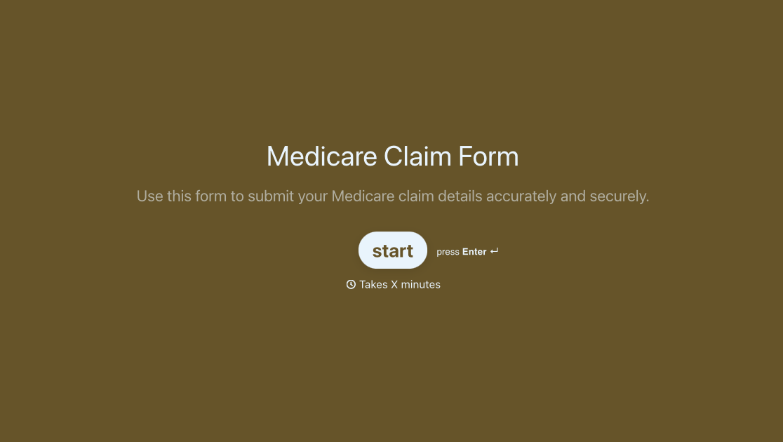 Medicare Claim Form Template