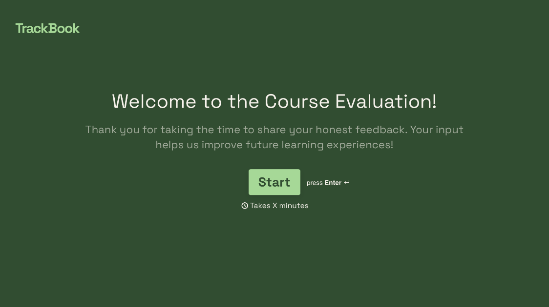 Course Evaluation Form Template