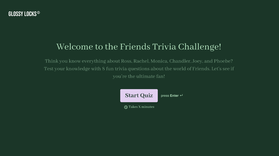 Friends Trivia Form Template