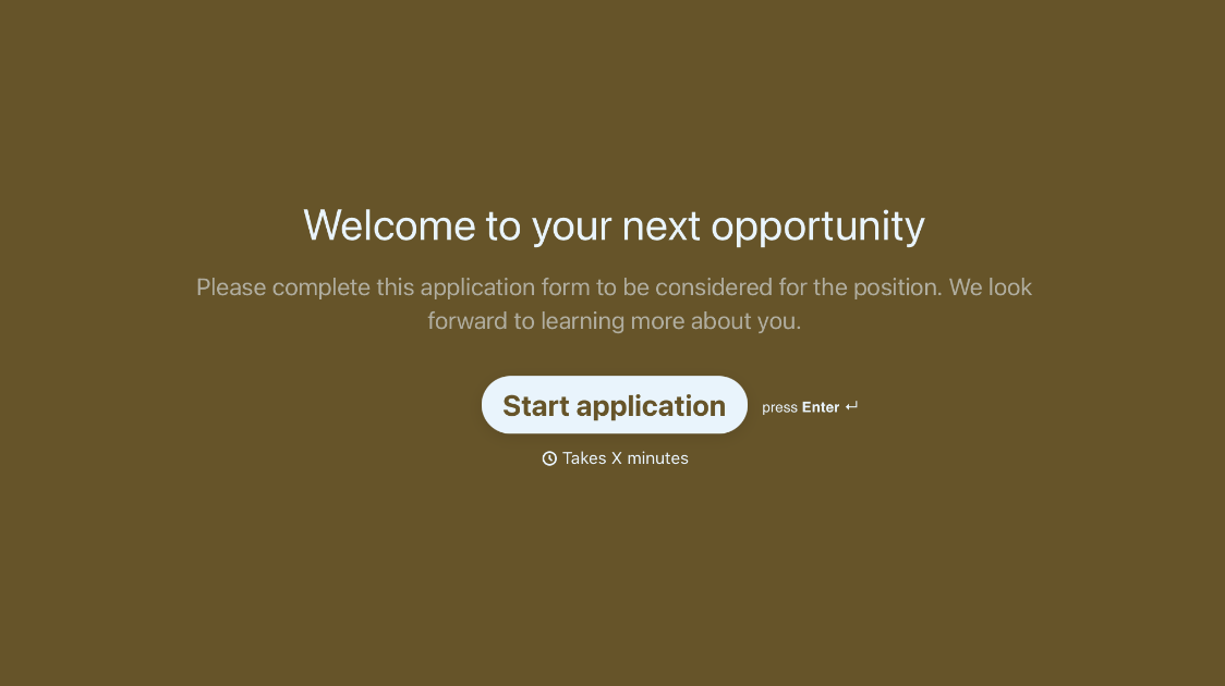 Sample Job Application Form Template