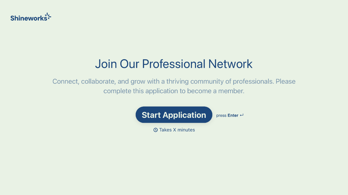 Professional Network Membership Form Template
