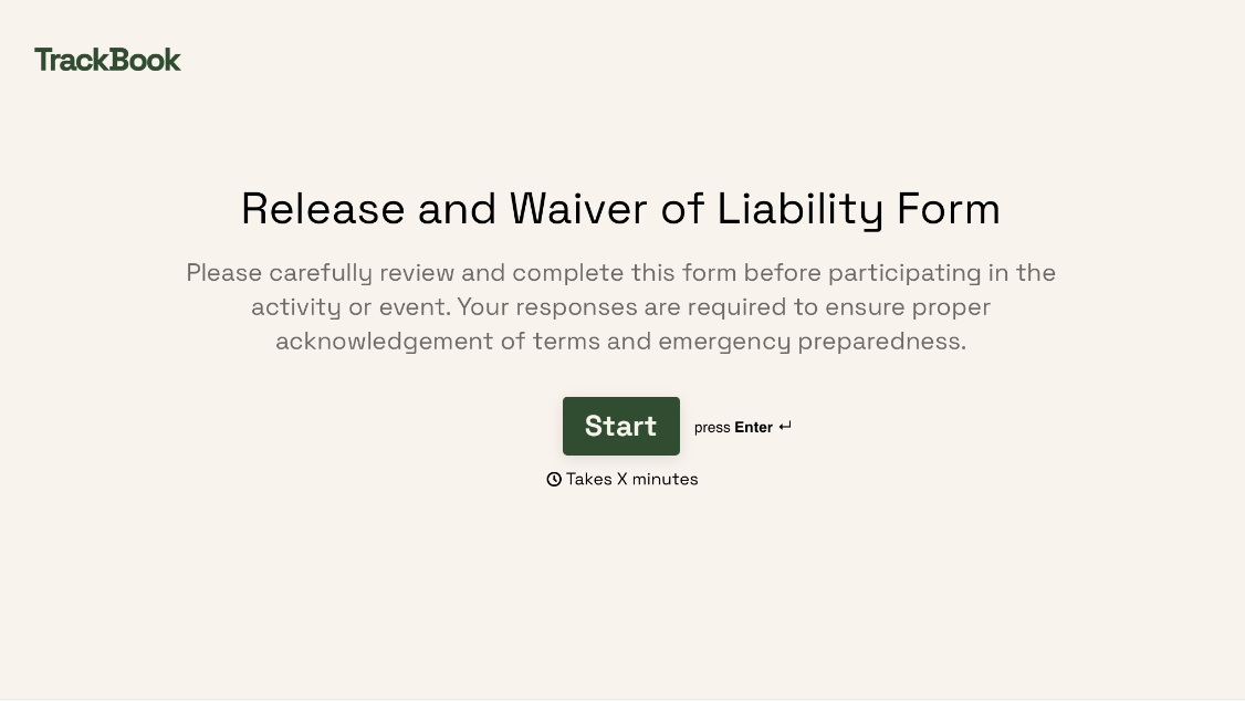 Gym Membership Form Template