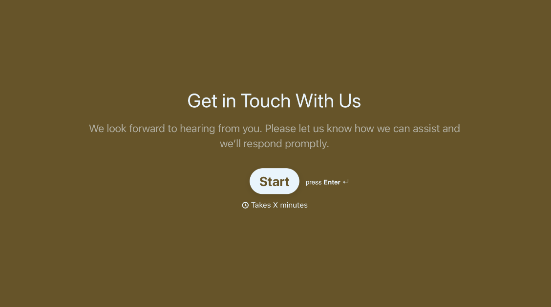 Basic Web Page Contact Form Template