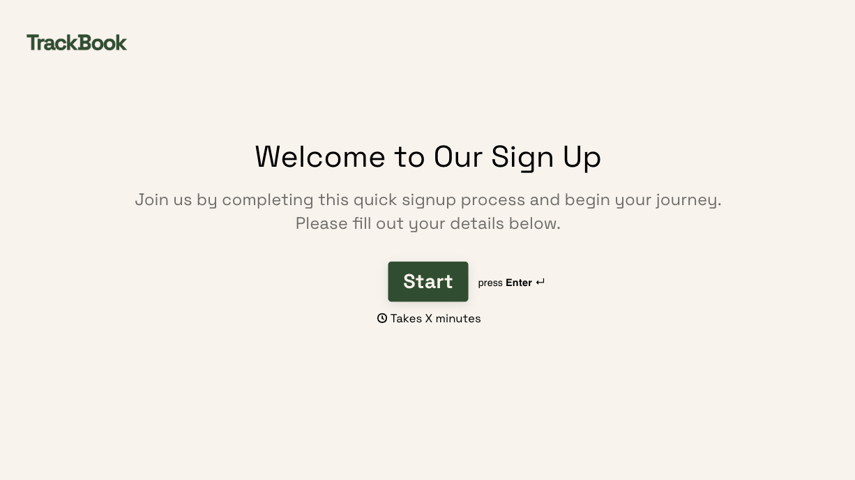 Online Signup Form Template