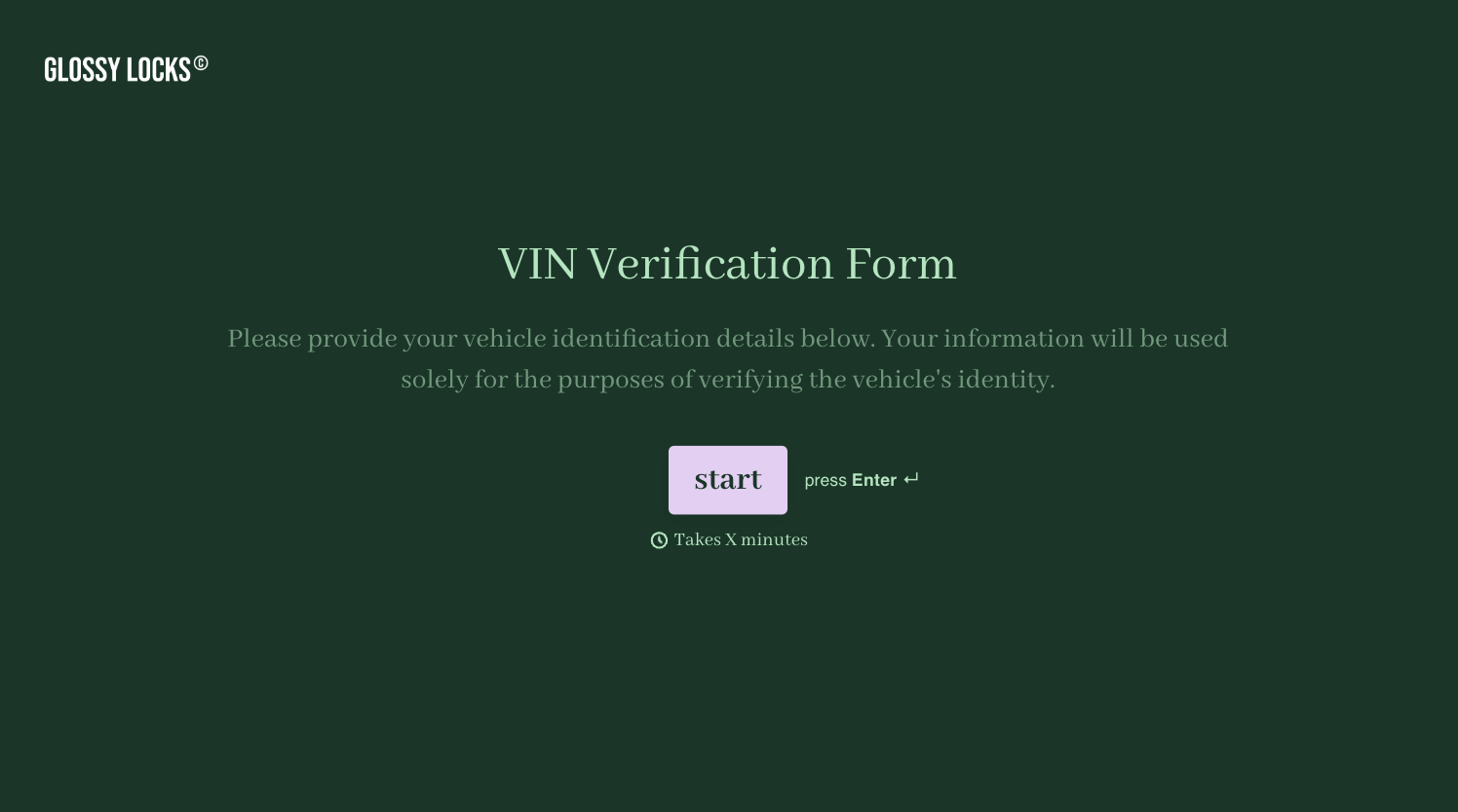 VIN Verification Form Template