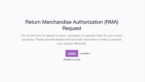 Example Rma Post RMA Form Template