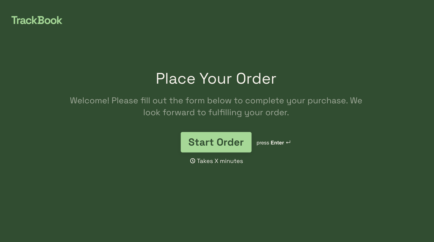 Online Order Form Template