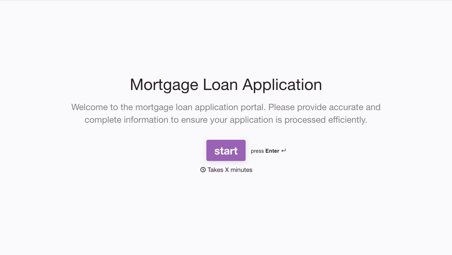 Mortgage Loan Application Form Template