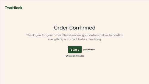 Order Confirmation Form Template