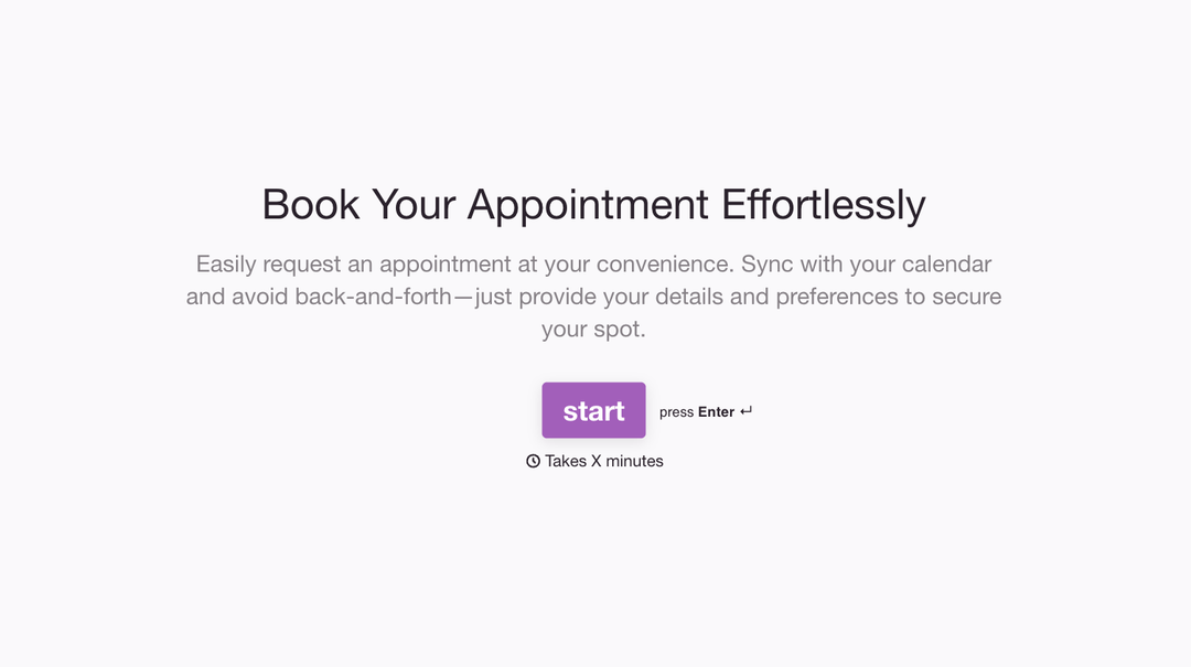 Appointment Form Template