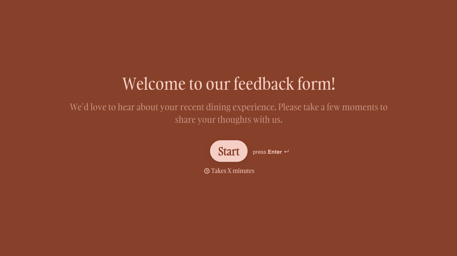 Restaurant Feedback Form Template