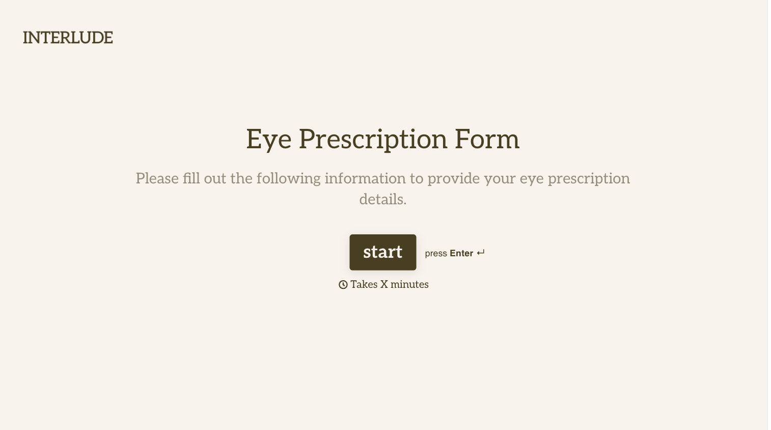 Eye Prescription Form Template