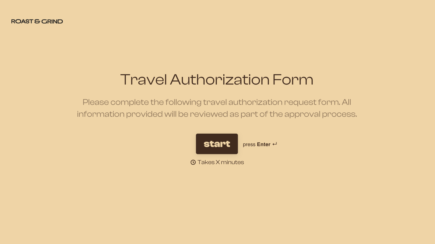 Travel Authorization Form Template