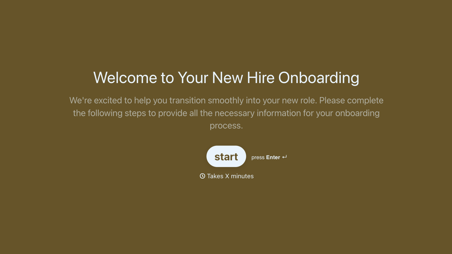 New Hire Onboarding Form Template