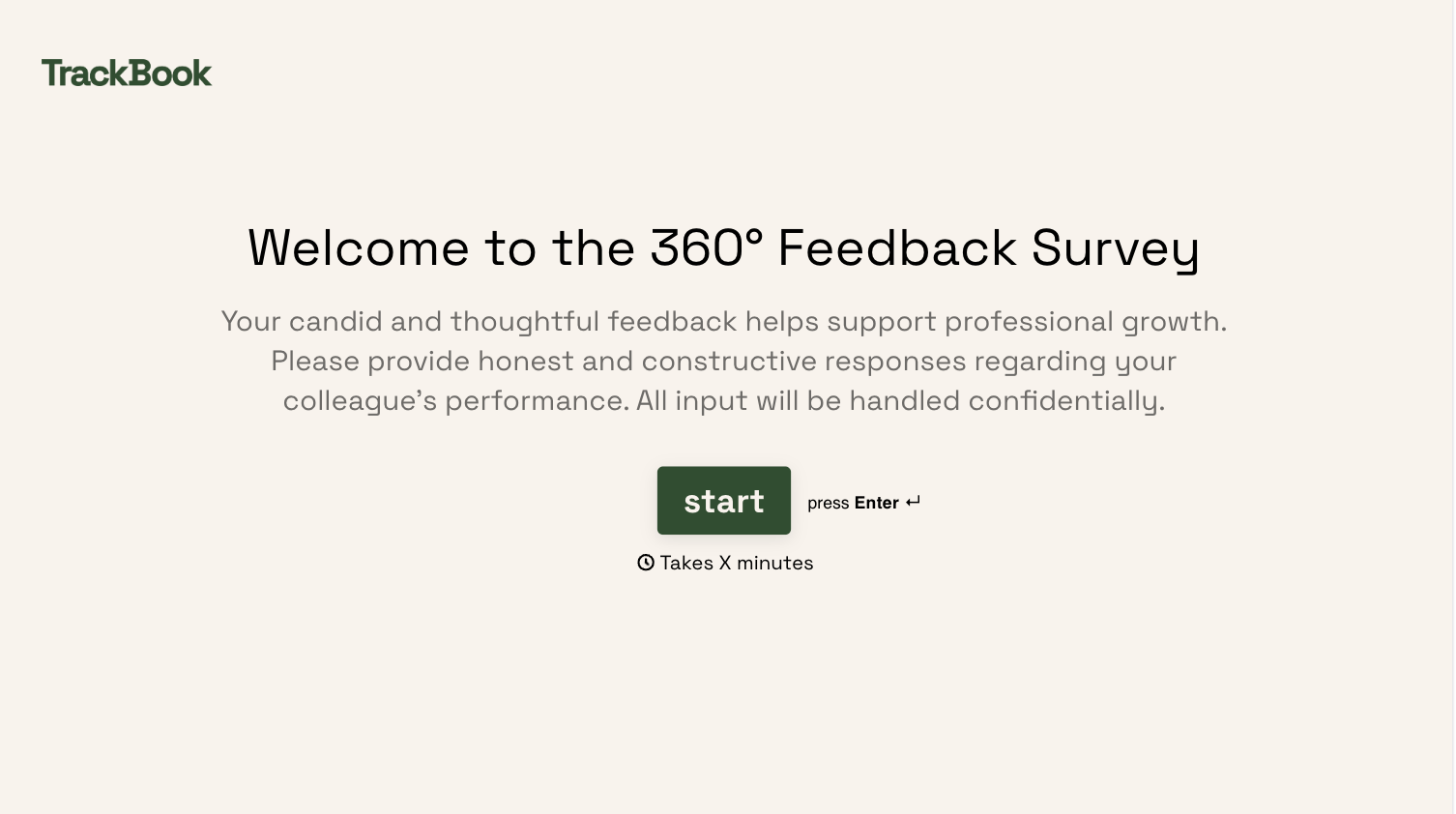360 Degree Feedback Survey Form Template
