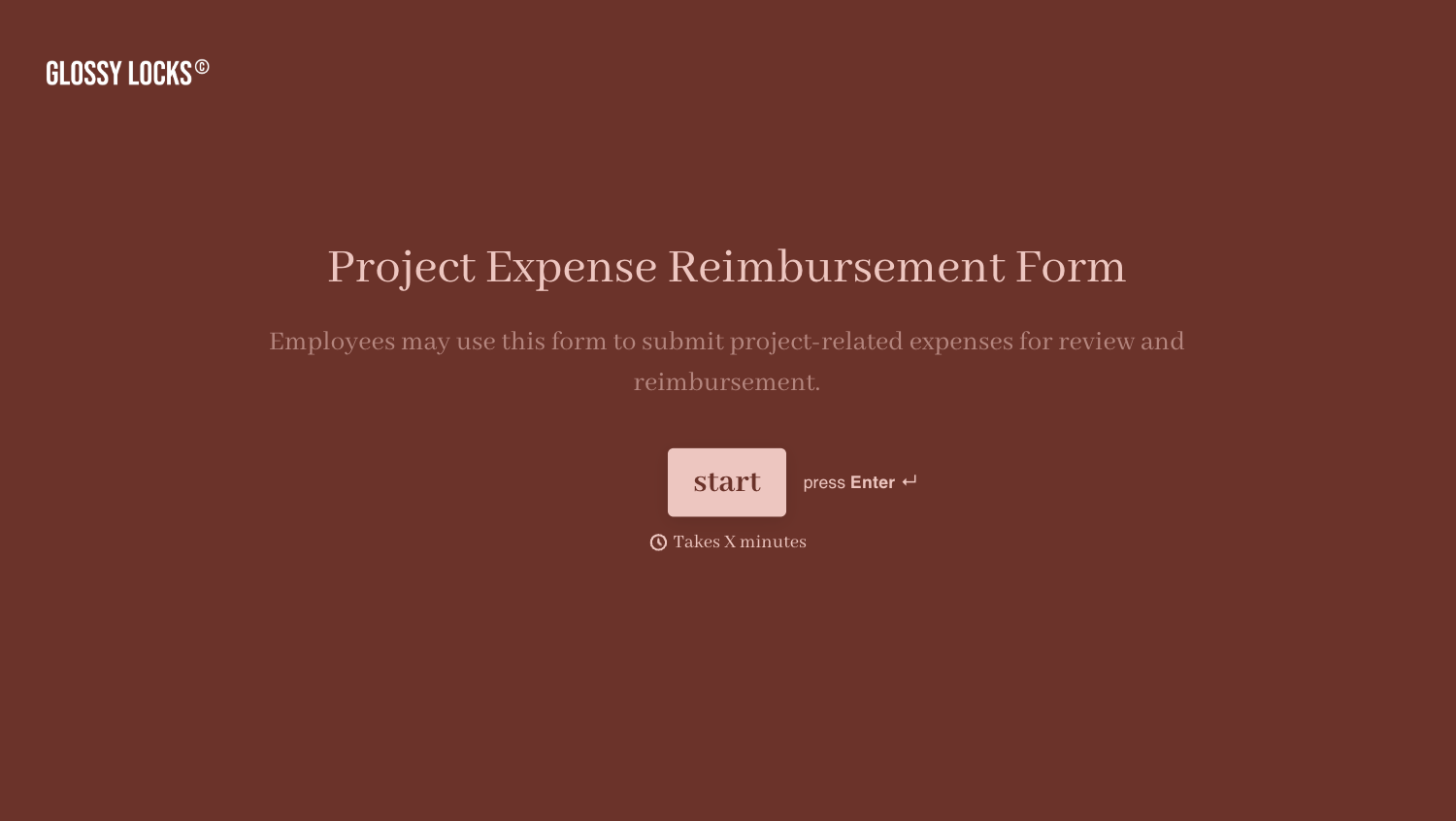 Project Expense Reimbursement Form Template