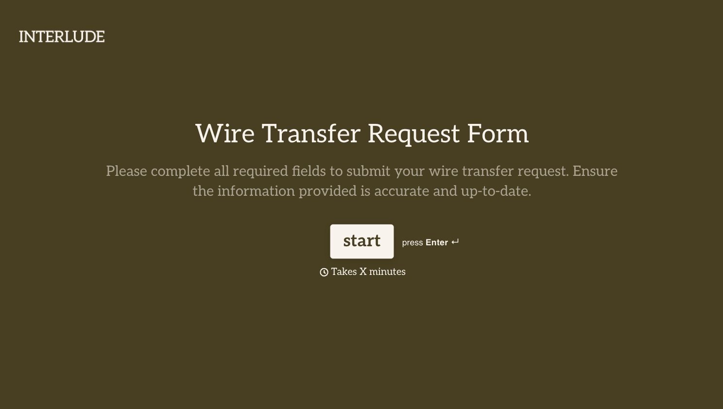 Wire Transfer Form Template