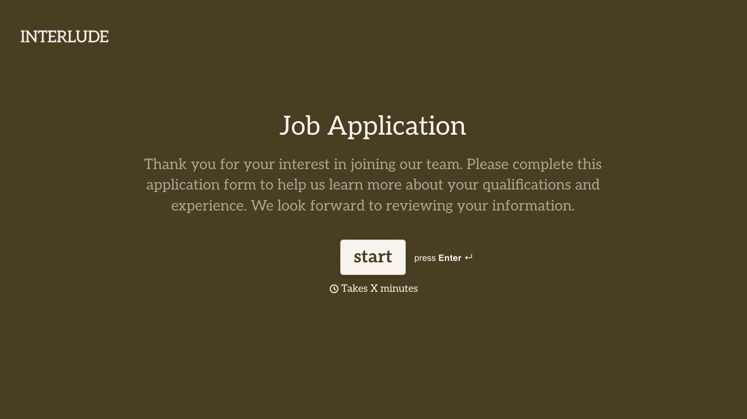 Basic Job Application Form Template