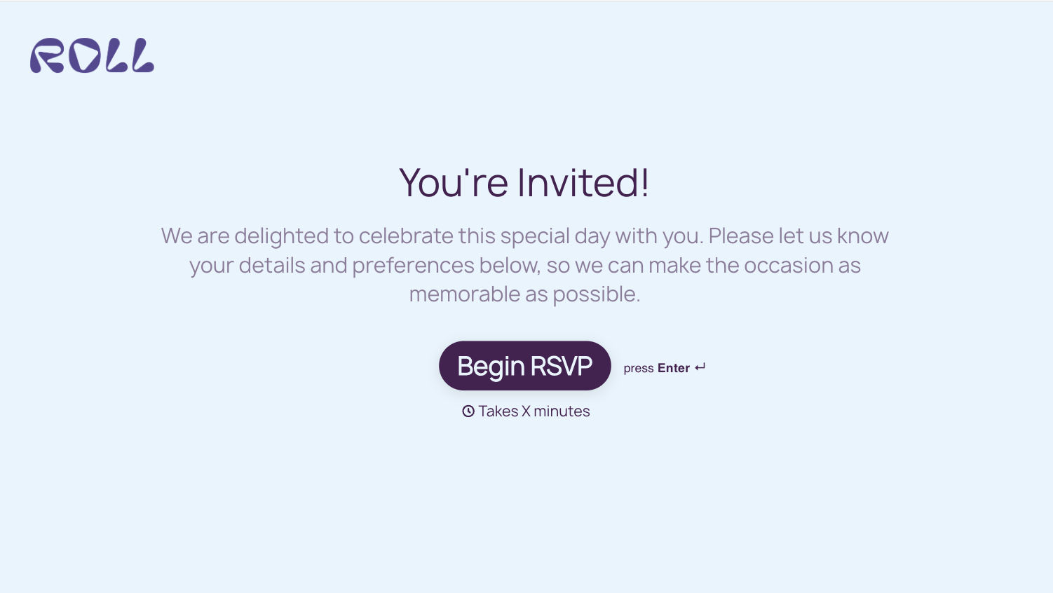Wedding RSVP Form Template