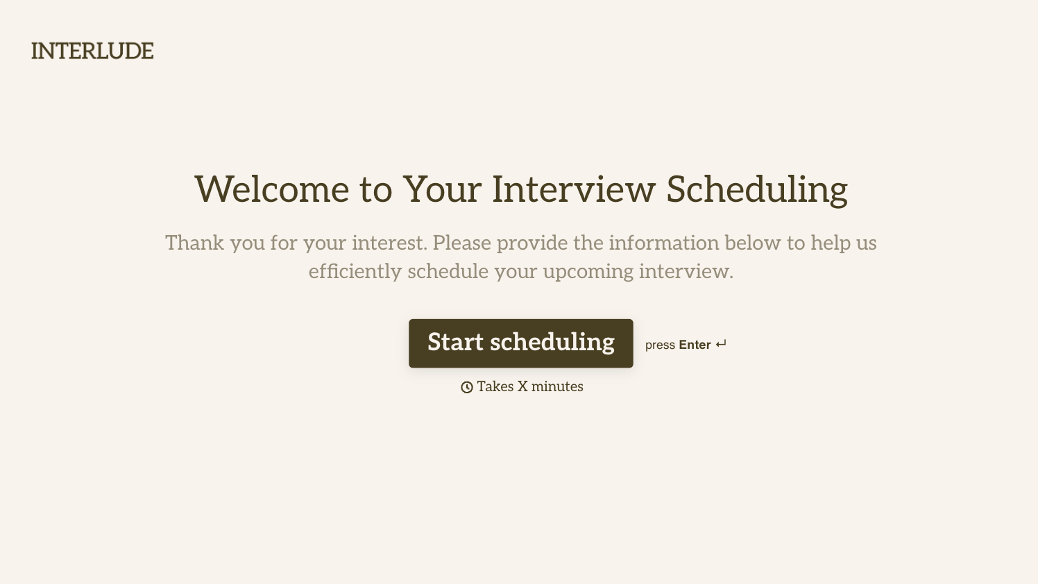 Interview Schedule Form Template