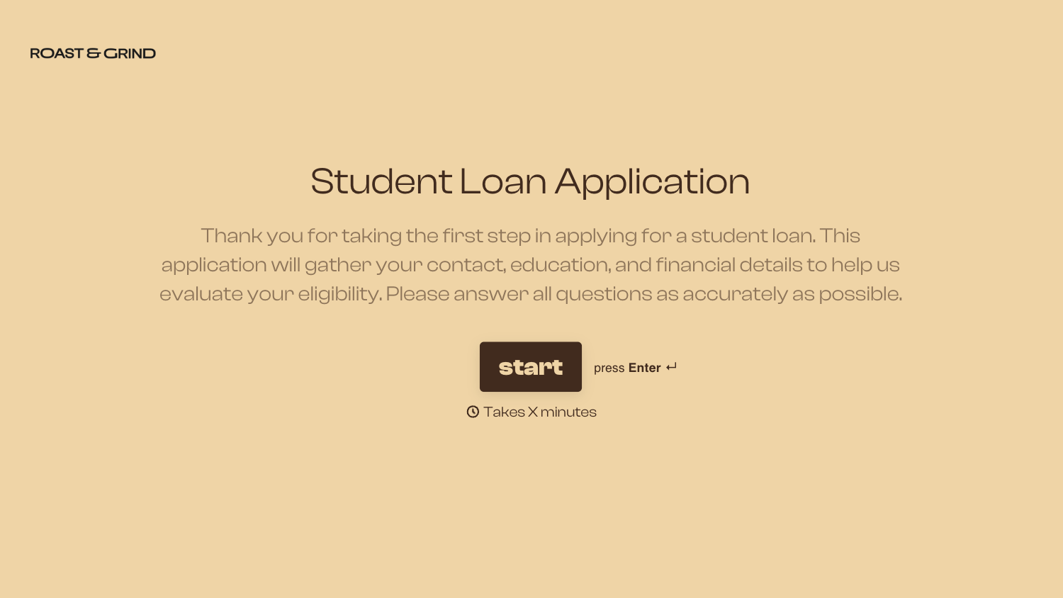 Student Loan Application Form Template