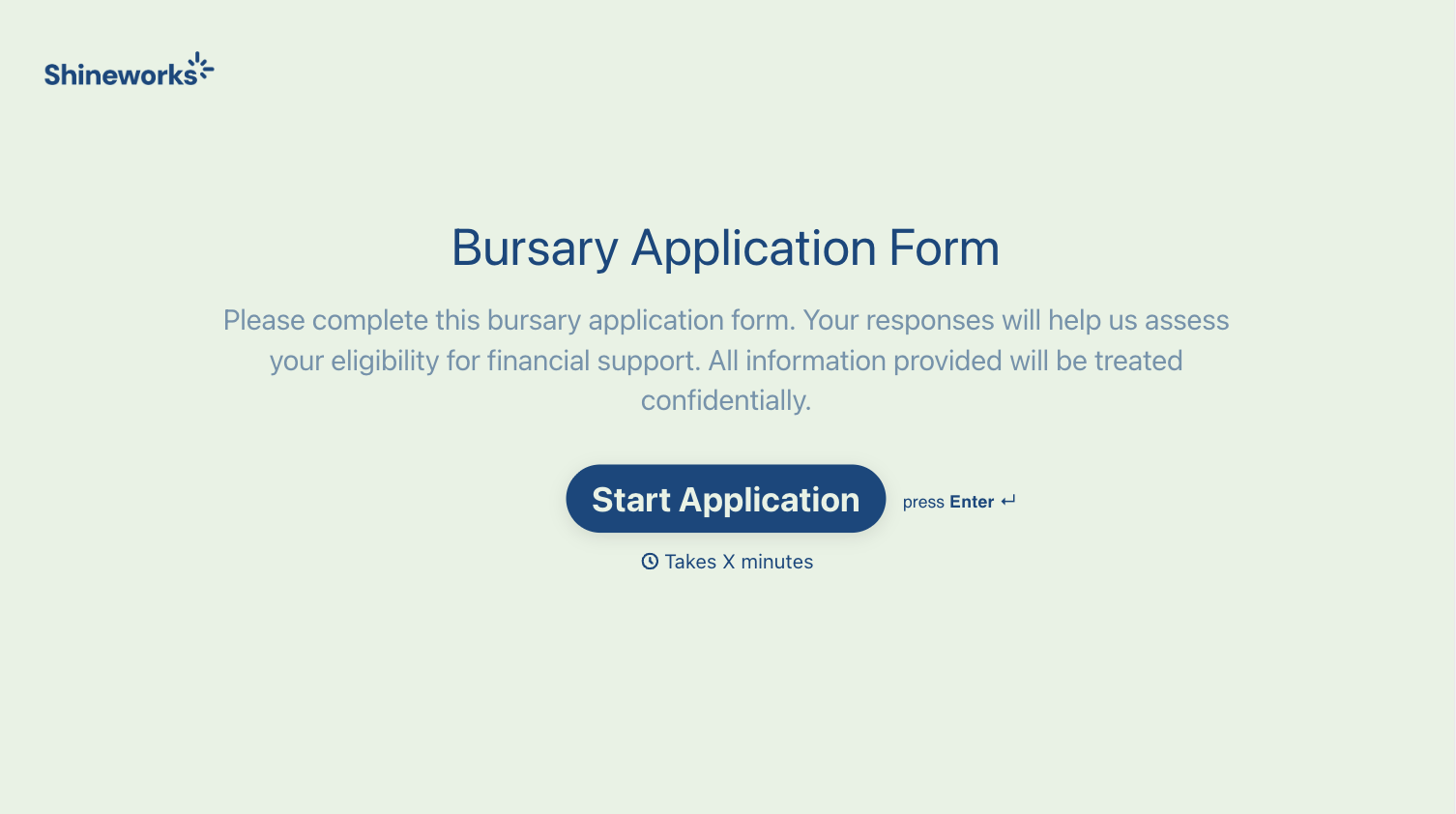 Bursary Application Form Template
