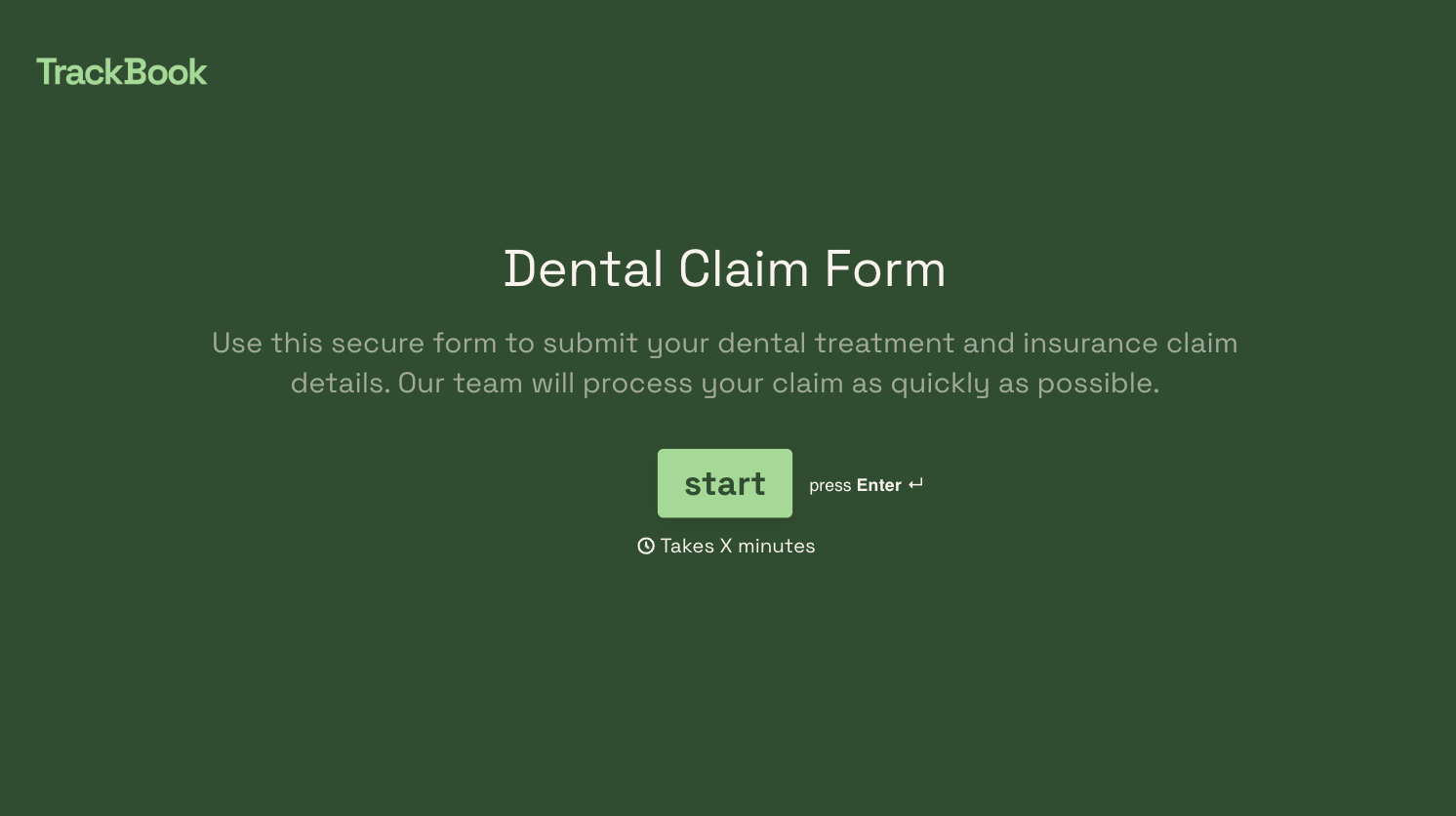 Dentist Claim Form Template