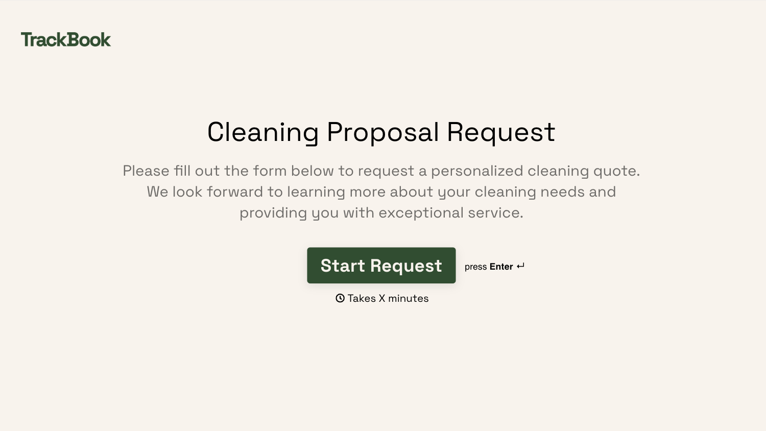 Cleaning Proposal Form Template